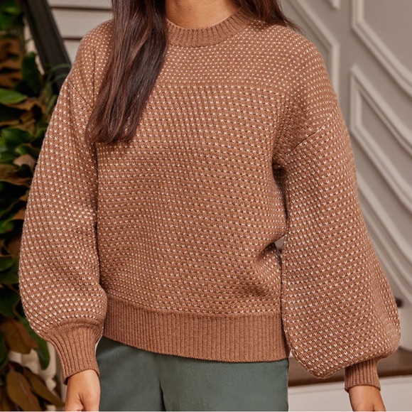 The Luxe Cashmere Blend Mix Stitch Sweater - Picture 2 of 5
